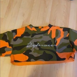 Ryderwear camo cropped sweatshirt